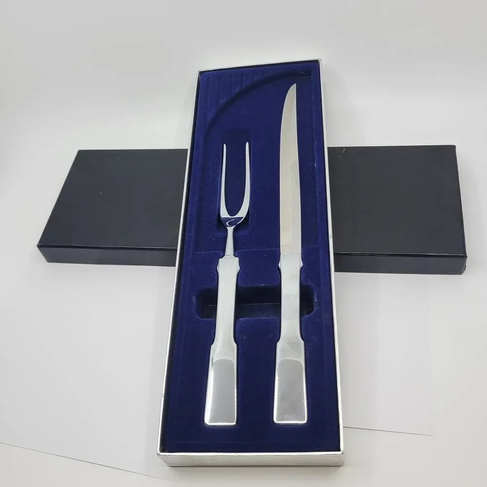 Vintage Towle Carving Set in Original Box Stainless Steel
